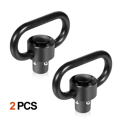2PCS Heavy Duty Flush Push Button Quick Detach 1.25" Rifle QD Sling Swivel Mount for Tactical Guns & Hunting Accessories