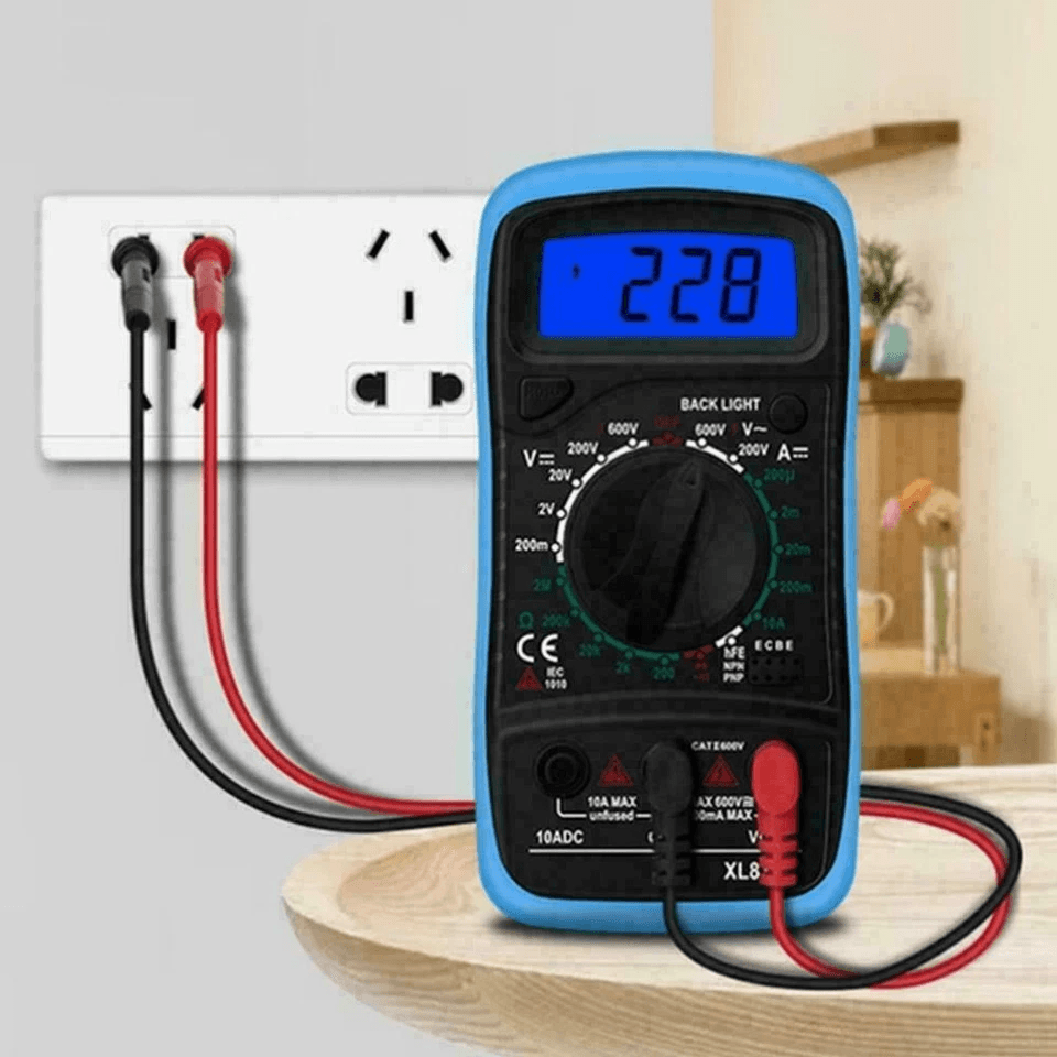 Digital Multimeter AC DC Voltmeter Ammeter Ohmmeter Volt Tester Meter, Handheld Auto Range Electrical Tester Tool