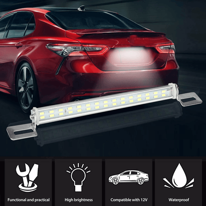 Universal License Plate LED Backup Light 12V 6000K Super White Waterproof Aluminum Bar for Car Truck SUV RV Trailer