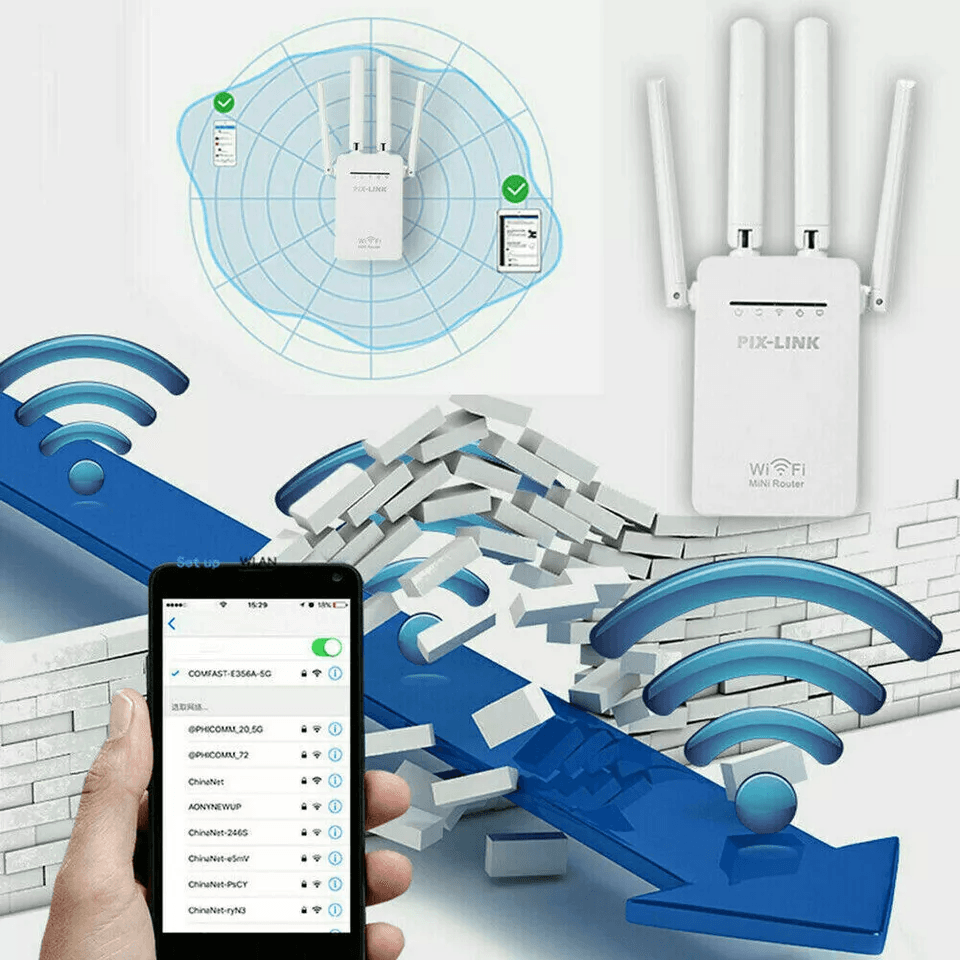 Dual Band WiFi Range Extender Repeater Wireless Amplifier With Gigabit Router Signal Booster For Ho 1