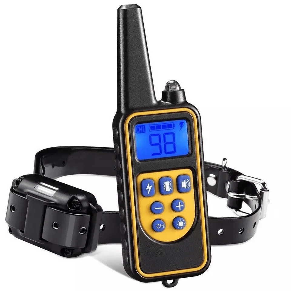 Dog Training Collar, Waterproof, Rechargeable Remote Shock E-Collar for All Dog Sizes