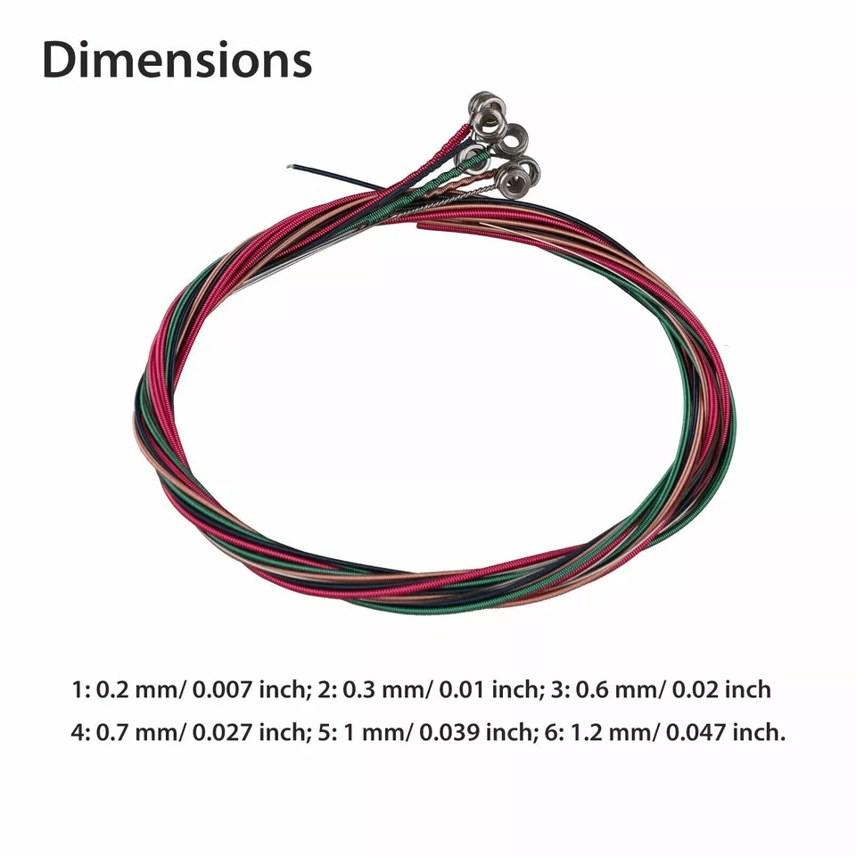 Steel String For Acoustic Guitar Guitar Strings Replacement RustResistant Durable Acoustic Guitar A 8