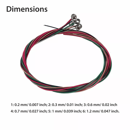 Steel String For Acoustic Guitar Guitar Strings Replacement RustResistant Durable Acoustic Guitar A 8