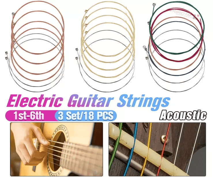 Steel String for Acoustic Guitar, Guitar Strings Replacement, Rust-Resistant Durable Acoustic Guitar Accessories