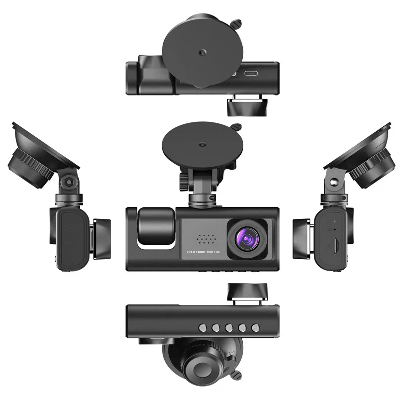 Car Dual Lens Dash Cam HD 1080P FrontRearInside Video Recorder Camera GSensor For AllRound Protecti 6