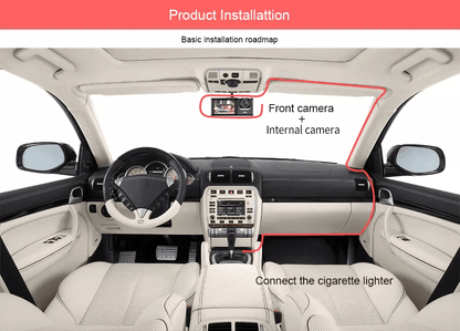 Car Dual Lens Dash Cam HD 1080P FrontRearInside Video Recorder Camera GSensor For AllRound Protecti 4