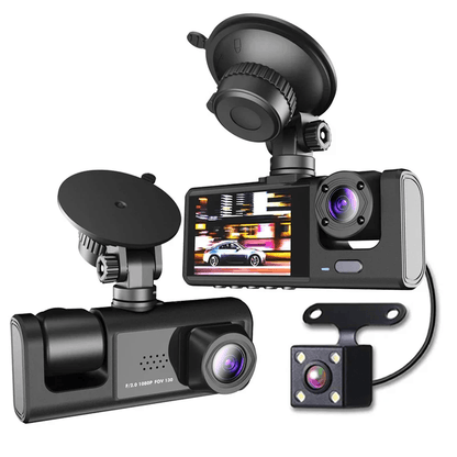 Car Dual Lens Dash Cam HD 1080P FrontRearInside Video Recorder Camera GSensor For AllRound Protecti 9