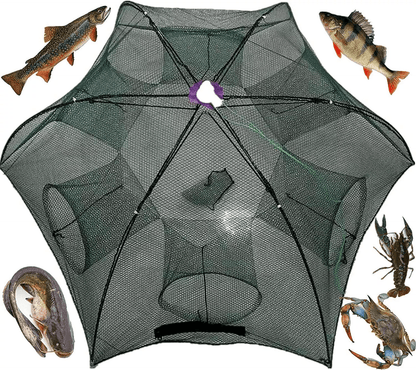 Foldable Fishing Bait Trap Net For Crab Crawdad Shrimp Fish Minnow  Portable Cast Dip Cage Easy To  1