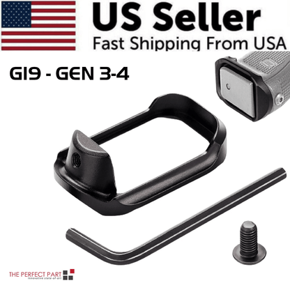 Anodized Aluminum Flared Magwell For Glock 1917222431343537 Gen 15  Precision Base Plates For Glock 11