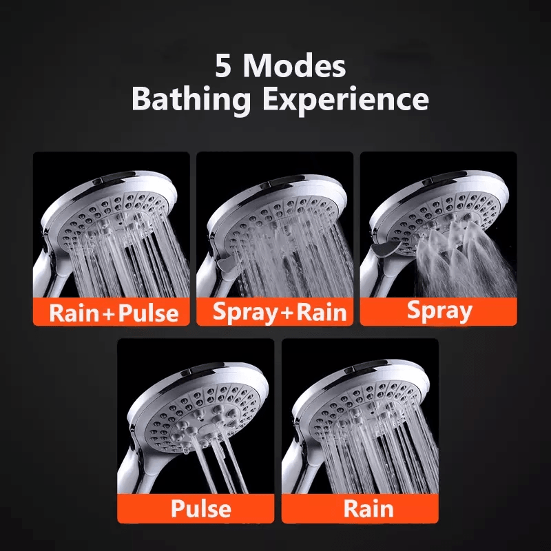 Handheld Shower Heads Spray With Hose High Pressure Shower Head Water Saving Adjustable Jet For Hom 13