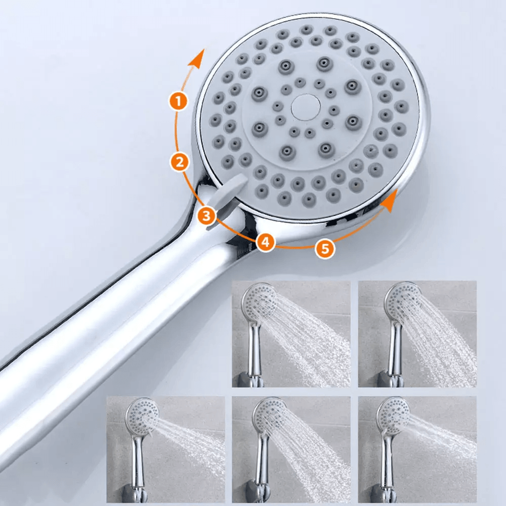 Handheld Shower Heads Spray With Hose High Pressure Shower Head Water Saving Adjustable Jet For Hom 7