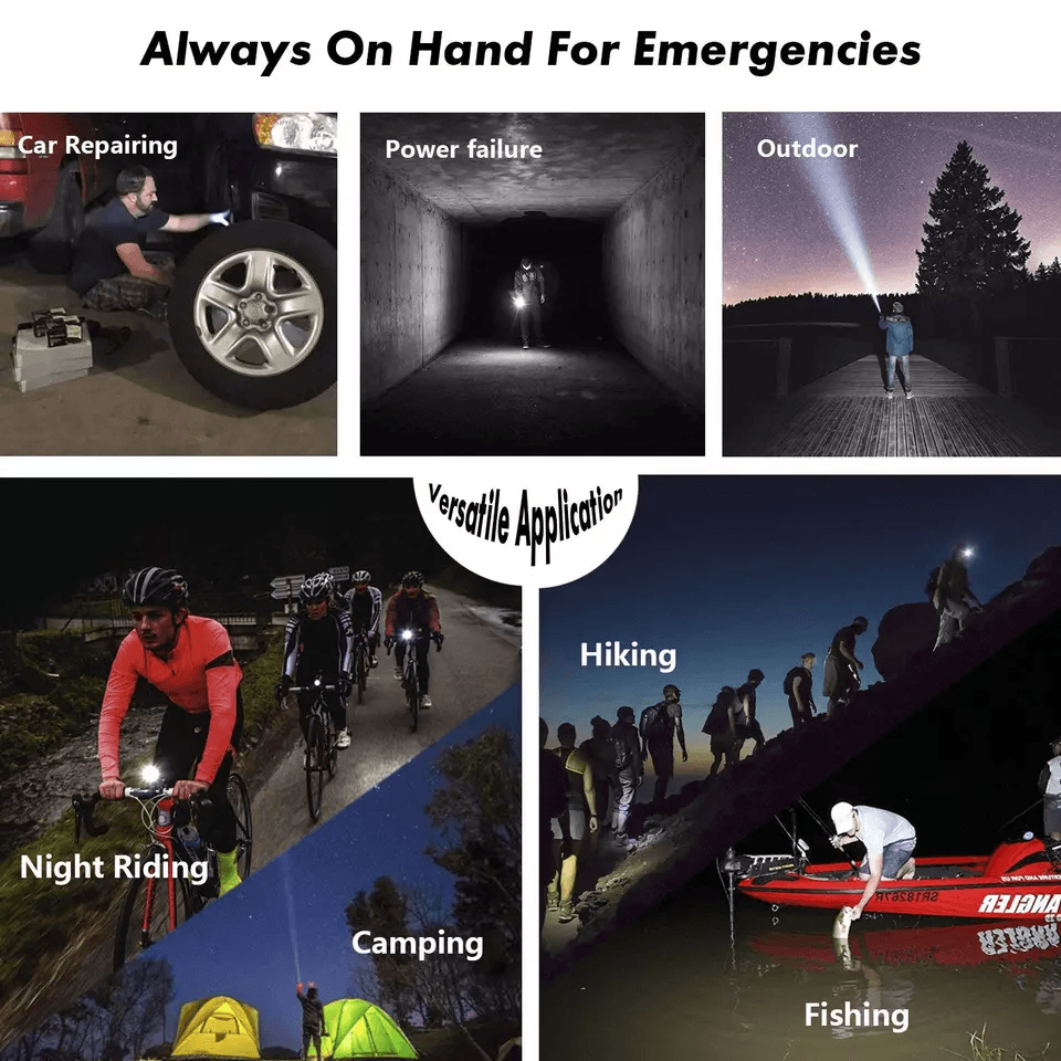 SuperBright Tactical Flashlight Five Modes LED Zoomable Torch Searchlight Compact Waterproof Flashl 9