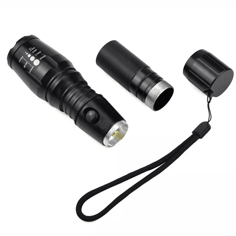 SuperBright Tactical Flashlight Five Modes LED Zoomable Torch Searchlight Compact Waterproof Flashl 17