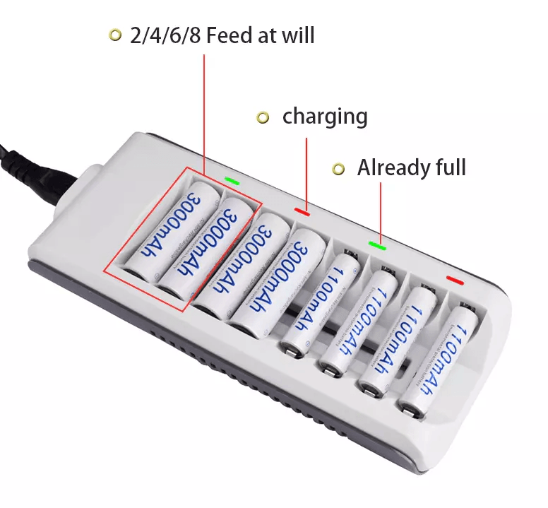 Battery Charger Rechargeable Batteries Fast Smart Charging 4