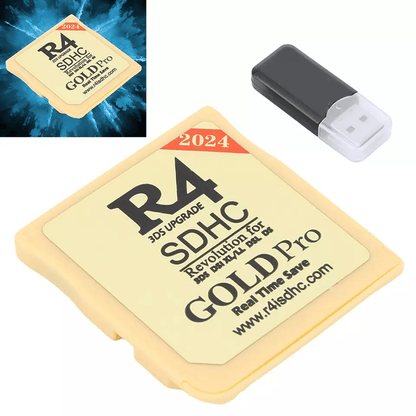 Newest R4 Gold Pro SDHC R4i Revolution Cartridge, USB Compatible Plug and Play Gaming Card with Fast Read Speed