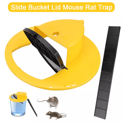 Mouse Rat Trap Flip  Slide Bucket Lid Reusable Humane Mousetrap For Indoor  Outdoor Rodent Control  8