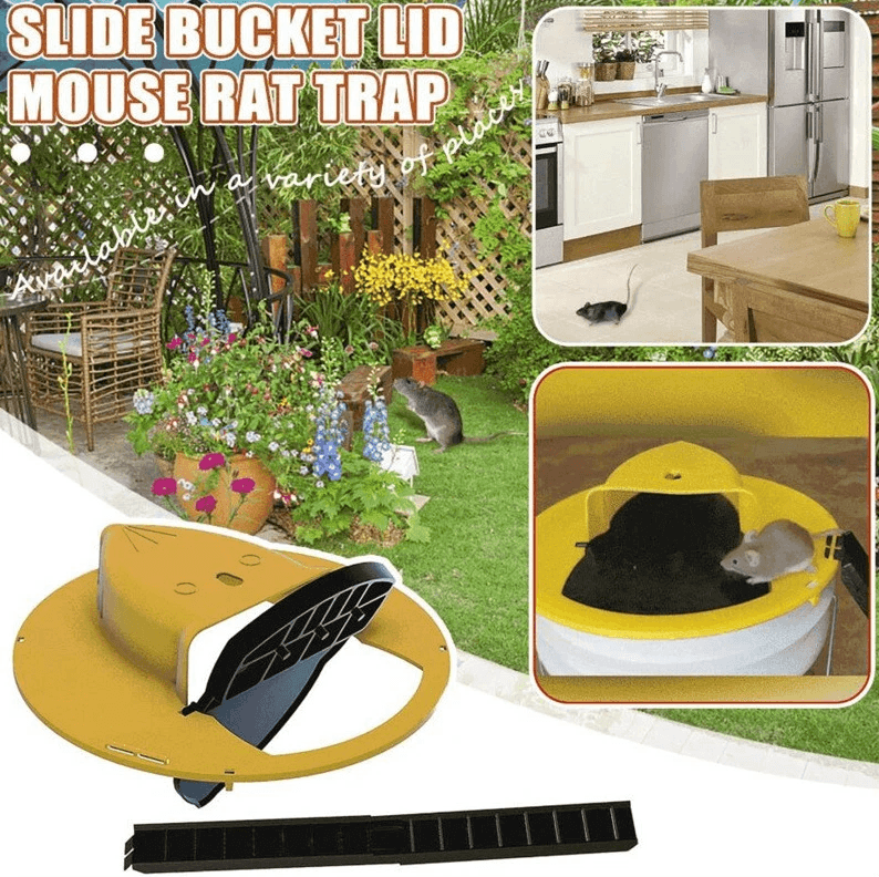 Mouse Rat Trap Flip  Slide Bucket Lid Reusable Humane Mousetrap For Indoor  Outdoor Rodent Control  4
