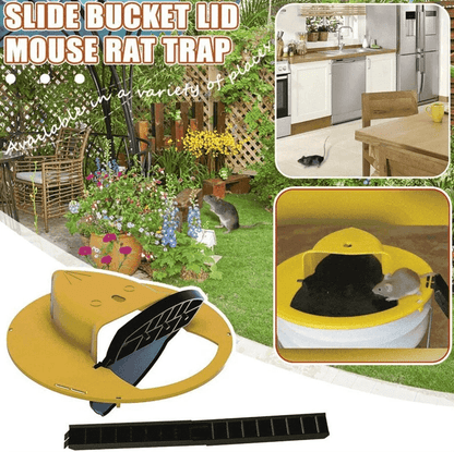 Mouse Rat Trap Flip  Slide Bucket Lid Reusable Humane Mousetrap For Indoor  Outdoor Rodent Control  4