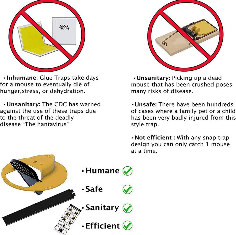 Mouse Rat Trap Flip  Slide Bucket Lid Reusable Humane Mousetrap For Indoor  Outdoor Rodent Control  3