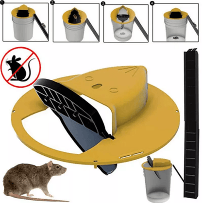 Mouse Rat Trap Flip  Slide Bucket Lid Reusable Humane Mousetrap For Indoor  Outdoor Rodent Control  2