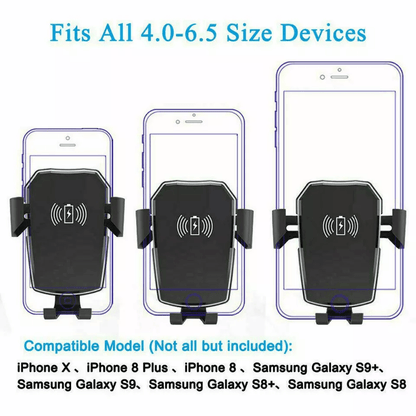 Wireless Fast Charging Car Charger Mount Holder Stand Gravity Auto Clamp Phone Cradle For Mobile De 7