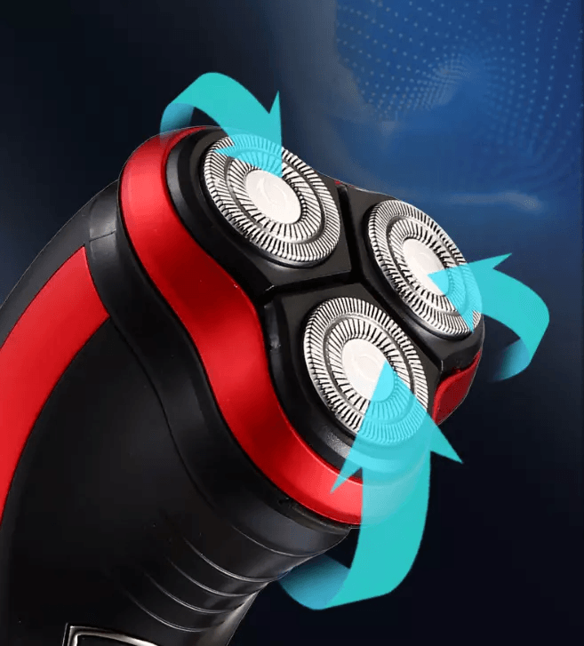 Cordless Mens Razor Rotary Waterproof Electric Shaver Wet Dry Grooming Tool With PopUp Trimmer And  4