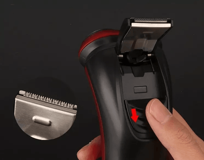 Cordless Mens Razor Rotary Waterproof Electric Shaver Wet Dry Grooming Tool With PopUp Trimmer And  10