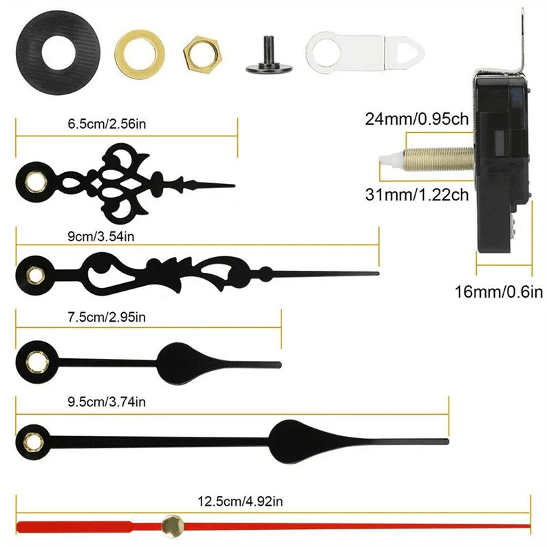 DIY Clock Parts Movement Quartz Mechanism Kit Wall Clock Repair Replacement Tool With Silent Motor  8