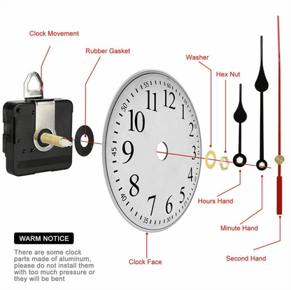 DIY Clock Parts Movement Quartz Mechanism Kit Wall Clock Repair Replacement Tool With Silent Motor  5