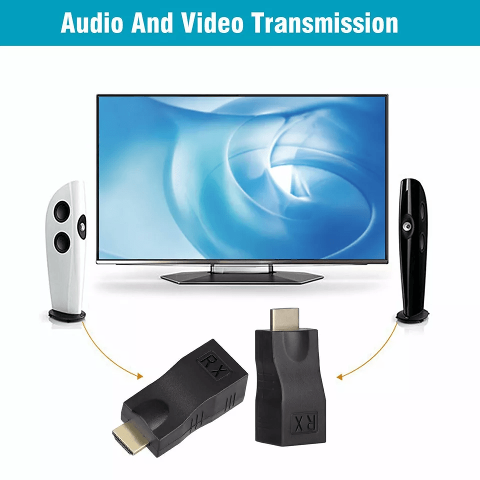 4K 1080P HDMI Extender to RJ45 Over Cat Network Adapter