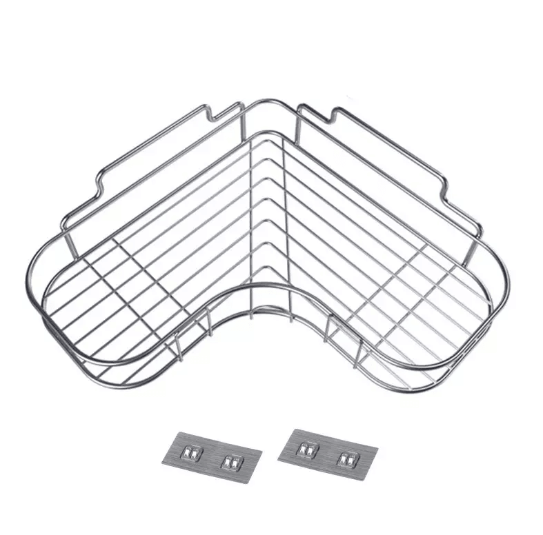 Rustproof Shower Caddy Shelf For Bathroom Corner Triangular Bath Storage Organizer Rack With Strong 9