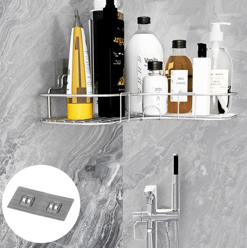 Rustproof Shower Caddy Shelf For Bathroom Corner Triangular Bath Storage Organizer Rack With Strong 3