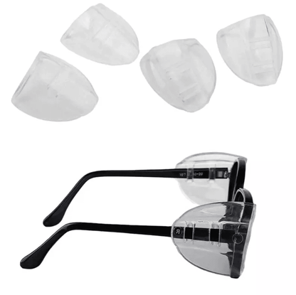 Side Shields for Eye Glasses, Universal Slip-On Safety Glasses Shield