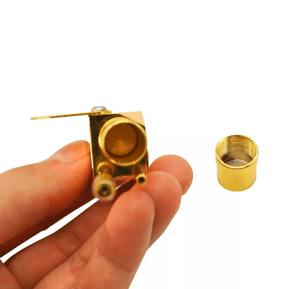 Brass Tobacco Smoking Pipe Stash Storage Cylinder Chamber Metal Pipe W Lid Bowl Durable Compact Poc 2