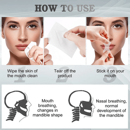90PCS Gentle Mouth Tape  Hypoallergenic AntiSnoring Strips For Nasal Breathing  Sleep Aid 1
