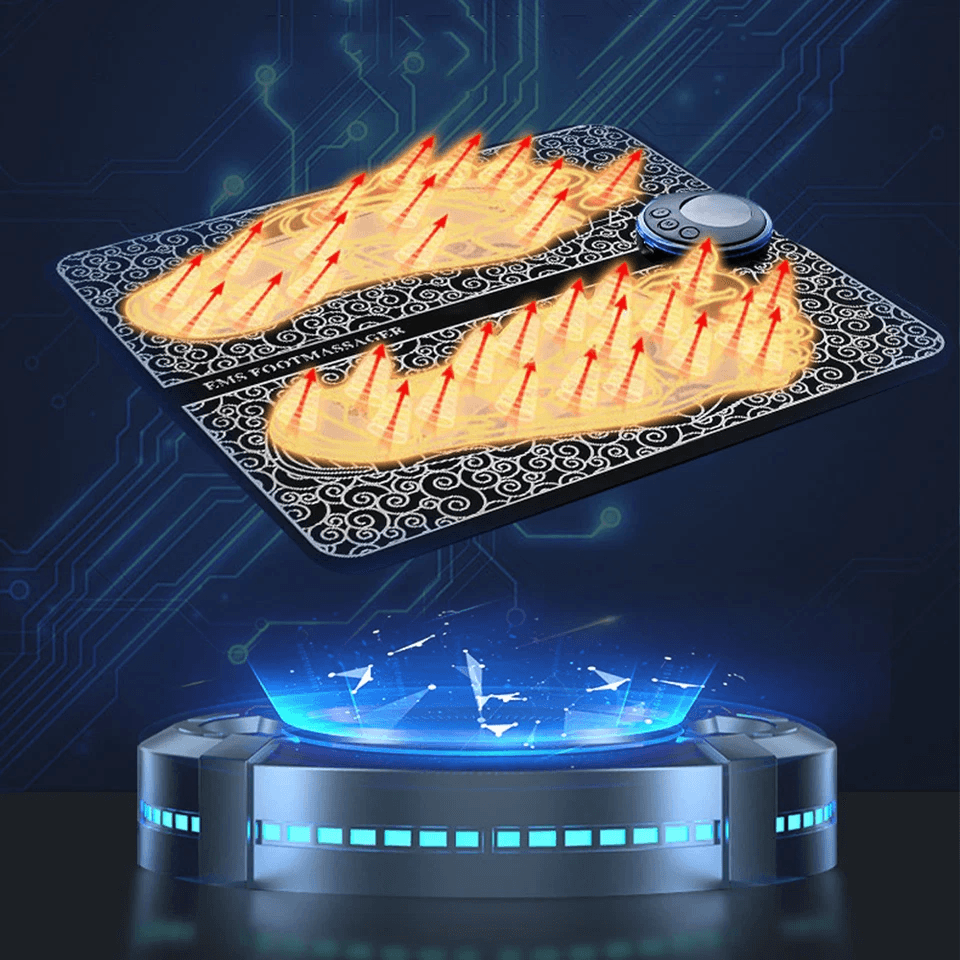 Leg Electric Deep Reshaping EMS Foot Massager Kneading Muscle Pain Relief Mat Foldable Portable Cir