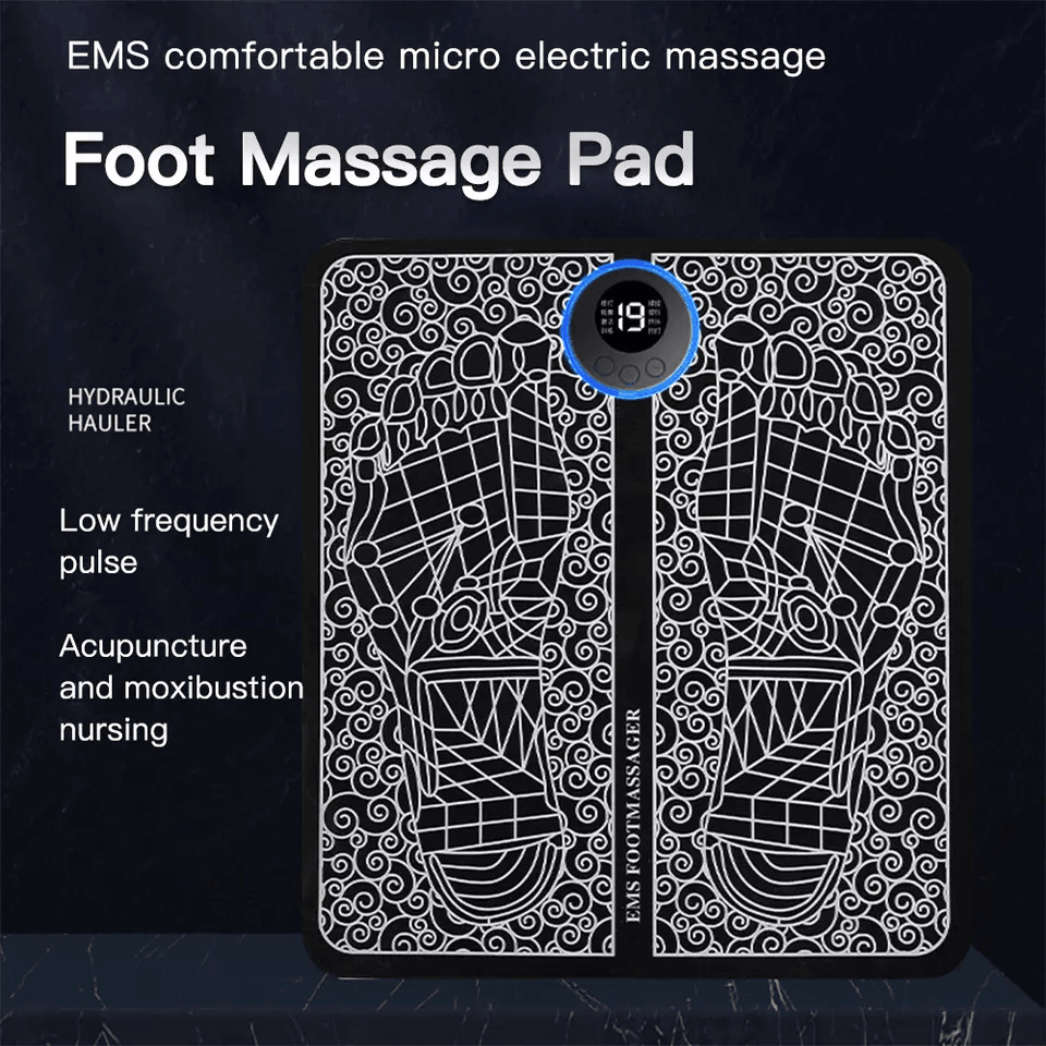 Leg Electric Deep Reshaping EMS Foot Massager Kneading Muscle Pain Relief Mat Foldable Portable Cir