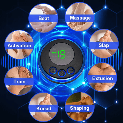 Leg Electric Deep Reshaping EMS Foot Massager Kneading Muscle Pain Relief Mat Foldable Portable Cir