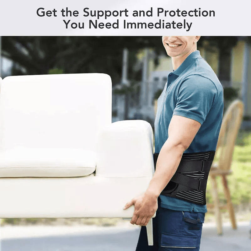 Adjustable Lower Back Brace Lumbar Support Waist Belt For Pain Relief Unisex Comfortable Support 4