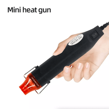Hot Air Mini Heat Gun For DIY Crafts Electric Embossing Tool With Nozzles For Paint Drying Resin Cl 11