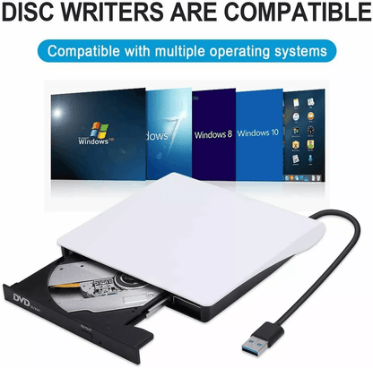 USB Slim External CD DVD Drive Burner Writer Player For PC Laptop Macbook 2