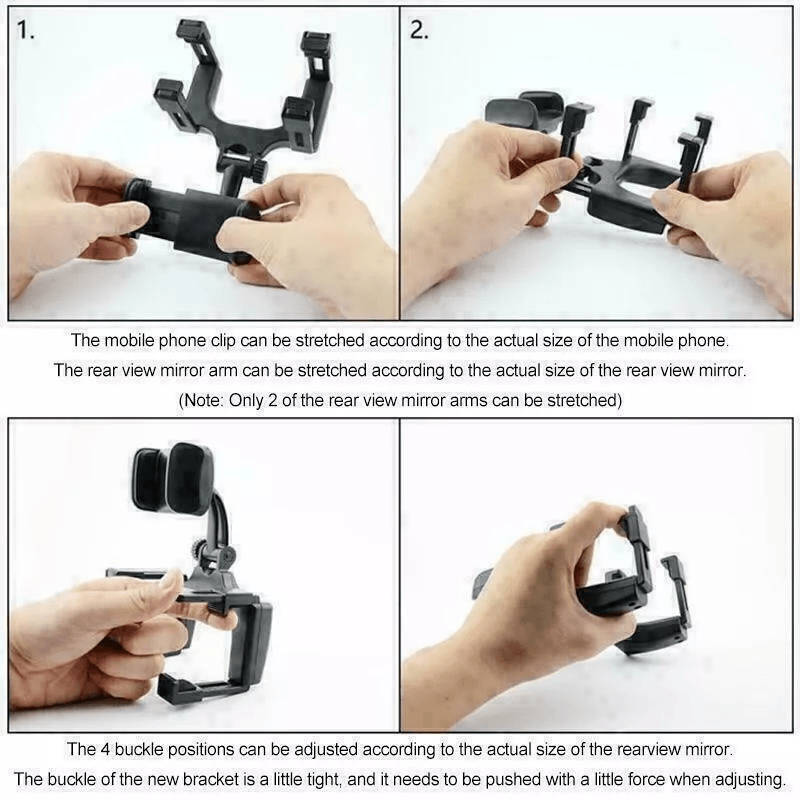 Car Rear View Mirror Mount Stand With Rotation Universal GPS Cell Phone Holder For Devices Stable   3