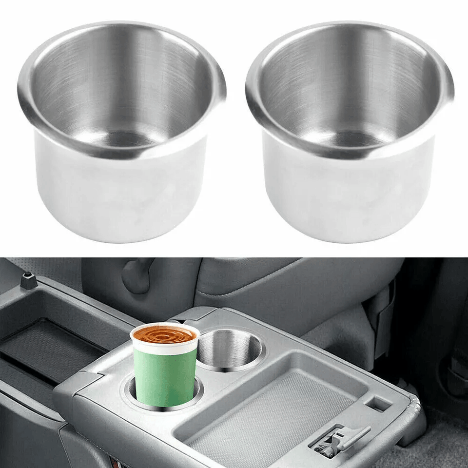 Heavy Duty Universal Stainless Steel Cup Holders For Car Marine Boat Truck RV Camper Secure Drink H 2