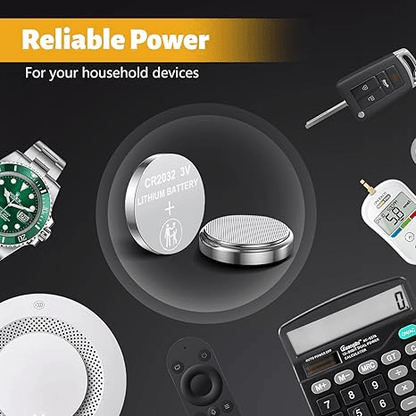 CR2032 3V Lithium Coin Cell Battery  Compatible With BR2032 DL2032  Ideal For Watches Remotes And M 3