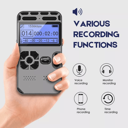 Professional Digital Audio Recorder With LCD Display Rechargeable Dictaphone  MP3 Player 3