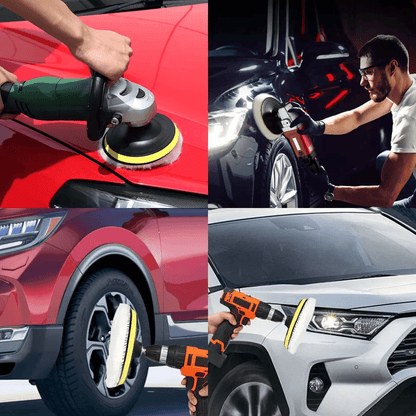 Buffing Polishing Pad Wool Wheel Kit Mop Set For Car Polisher With Drill Adapter For Auto Detailing 4