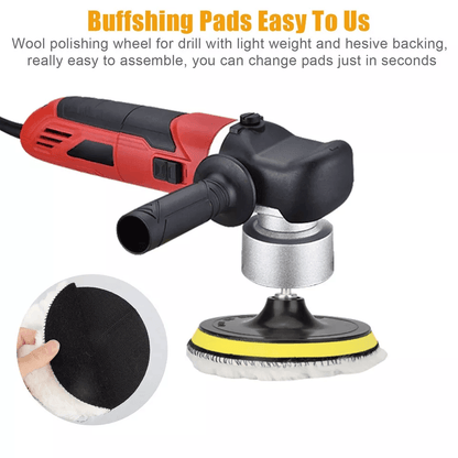 Buffing Polishing Pad Wool Wheel Kit Mop Set For Car Polisher With Drill Adapter For Auto Detailing 6