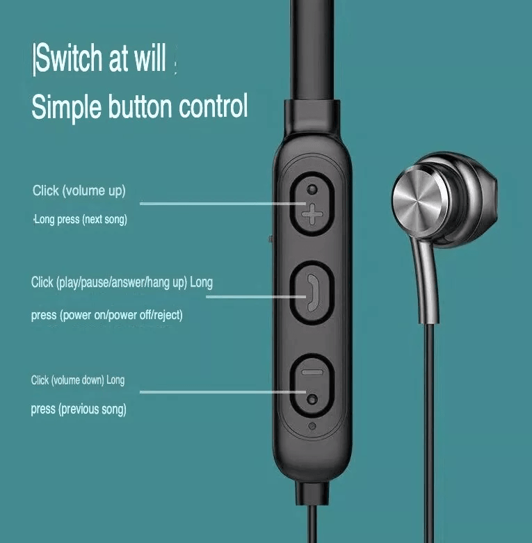 Waterproof Bluetooth Earbuds Sport Wireless InEar Headphones With Mic 4