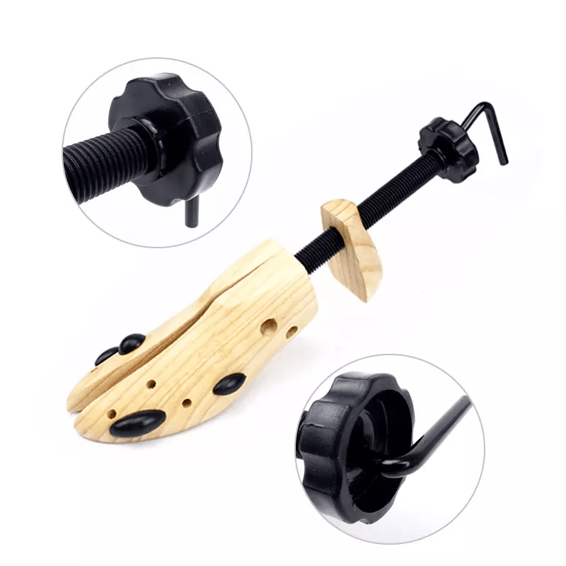 2Way Wooden Adjustable Shoe Stretcher Expander For Men Women Boot Shoe Widener With Bunion Plugs St 8