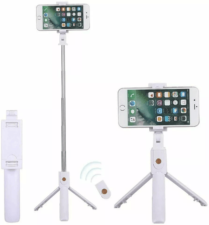 Bluetooth Selfie Stick Tripod Stand Extendable Remote Desktop Cell Phone Holder Adjustable Lightwei 2